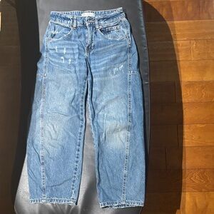 Zara Kids Blue Denim Barrel Jeans